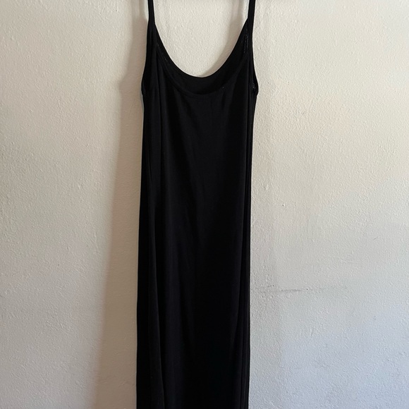 ZARA Black Micro Knit Maxi Minimalist Dress Medium - Picture 6 of 6